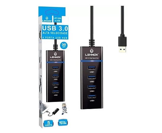 Hub Usb 4 Portas Lehmox Ley200