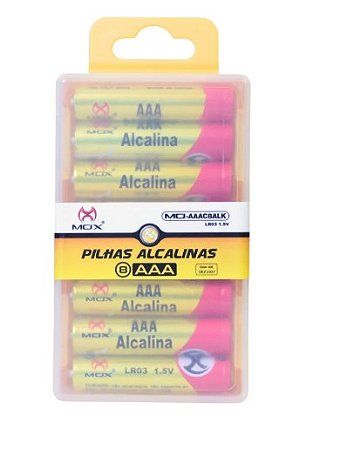 Pilha Alcalina Aaa 8 Unid. Mox Moaaac8alk