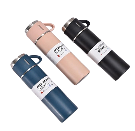Conjunto De Garrafa Térmica 500ml Mr73