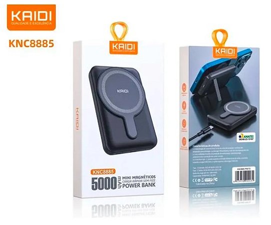 Power Bank Magnético 5000mAh Kaidi Knc8885