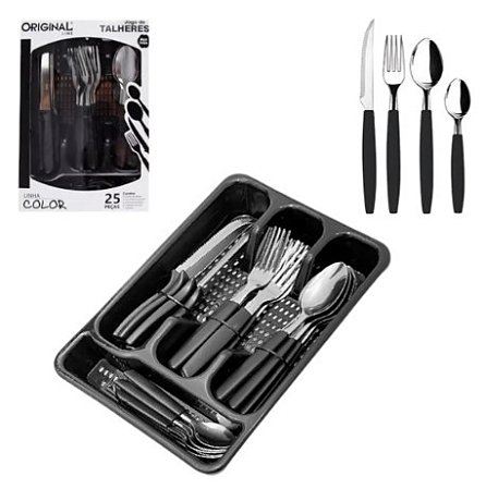 Talheres 25 Pçs Aço Inox Original Line Sl0194d