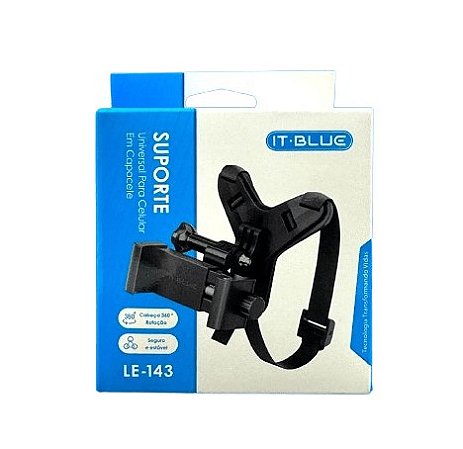 Suporte Universal Para Celular Em Capacete It Blue Le143