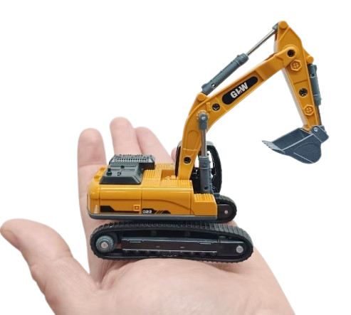 Carrinho De Metal Mini Escavadeira Glw Hj5017