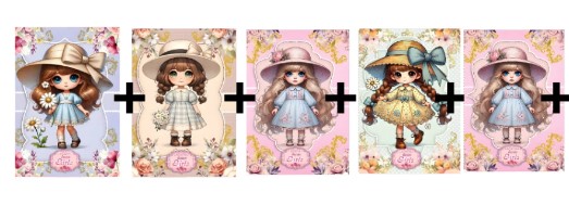 Kit 5 Unid. Caderno Brochura Season Girls 96 Fls 1 Mat.