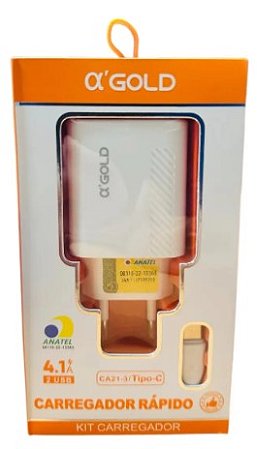 Carregador Tpc Rápido 4.1a 2 Usb Agold Ca213