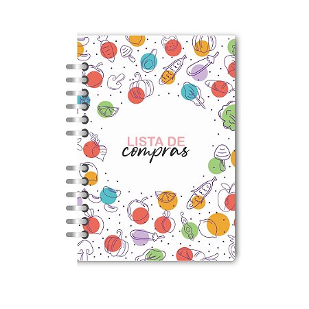 Caderno lista de compras Vegetais color
