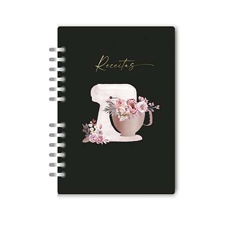 Caderno de Receitas Preto