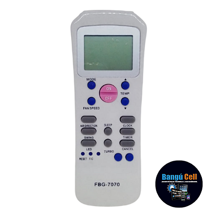 7070 CONTROLE AR CONDICIONADO COMPATÍVEL C/ CARRIER