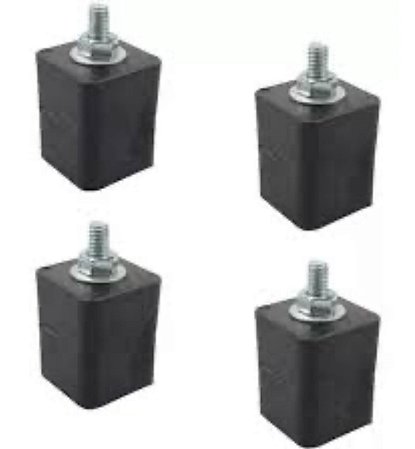 Calco De Borracha Mini C/ Parafuso 44X35 Kit com 10 unidades