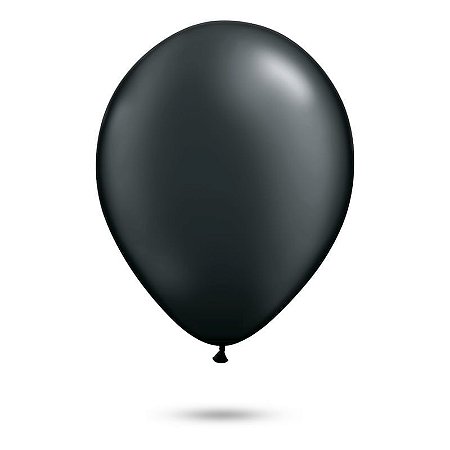 Balão Preto Ébano 9 Polegadas c/50 - São Roque