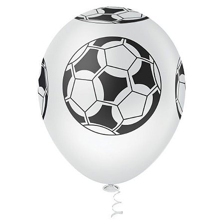 BALAO BOLA FUTEBOL BRANCO E PRETO 10 POLEGADAS C/25 - PIC PIC