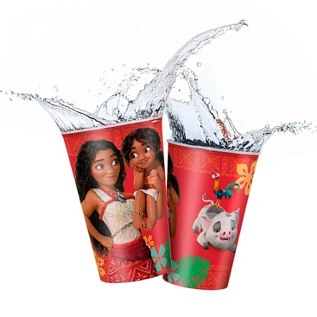 Copo Papel 180ml Moana c/8 - Regina