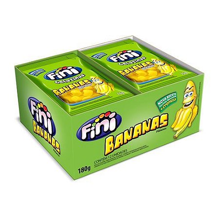 Bala Gelatina 15g Bananas c/12 - Fini