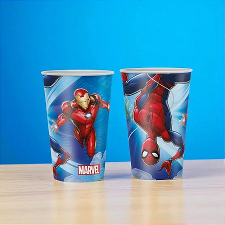 Copo Papel 180ml Avengers Animated c/8 - Regina
