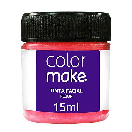 Tinta Facial Liquida Fluor 15Ml Vermelho Colormake
