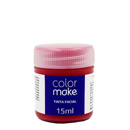 Tinta Facial Liquida 15Ml Vermelha Colormake