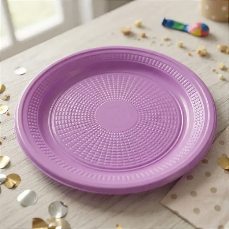 Prato Bolo Sobremesa Lilás 15cm c/50 - Trik Trik