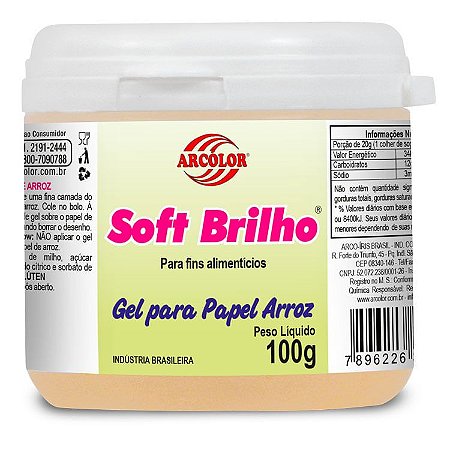 Soft Brilho Gel P/Papel Arroz 100G Arcolor