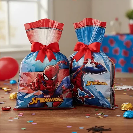 Sacola Plástica Spider-Man c/8 - Regina