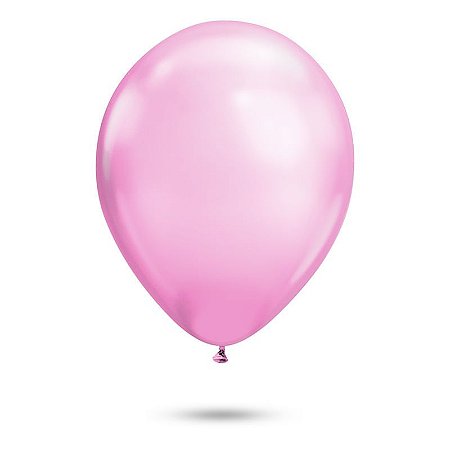 Balão Rosa Metallic 9 Polegadas c/25 - São Roque