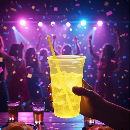 Copo Neon Amarelo 300ml C/50 - Copaza
