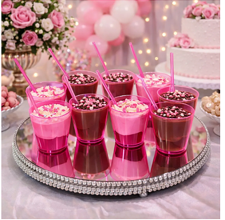 Copo Doces Ceia 10Ml Rosa Bebe C/50 Plural