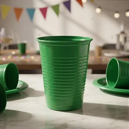 Copo 200ml Verde Escuro c/50 - Trik Trik