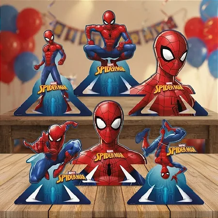 Decoração de Mesa Spider-Man c/6 - Regina