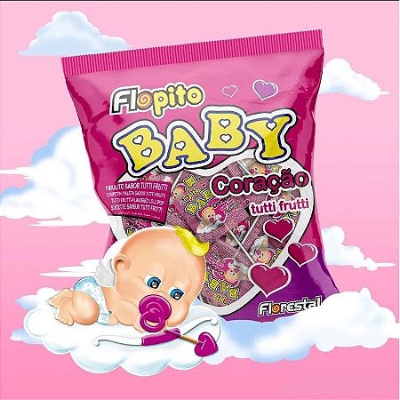 Pirulito Baby Coracao 200G Tutti-Frutti Florestal
