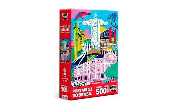 Quebra Cabeca 500Pc Postais Do Brasil Monumentos Toyster