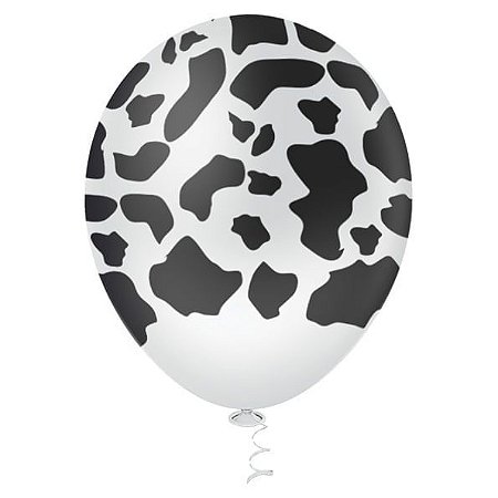 BALAO VACA MALHADA BRANCO/PRETO 10 POLEGADAS C/25 - PIC PIC