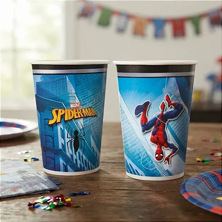 Copo de Papel 180ml Spider-Man c/8 - Regina