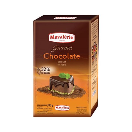 CHOCOLATE PO SOLUVEL 32% CACAU 200G - MAVALERIO