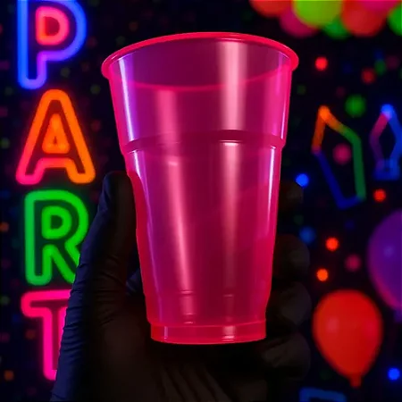Copo Neon Rosa 300ml C/50 Copaza