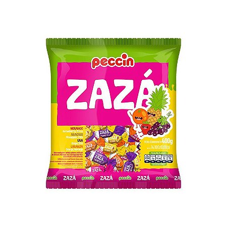 Bala Mastigável Zazá 400G Peccin