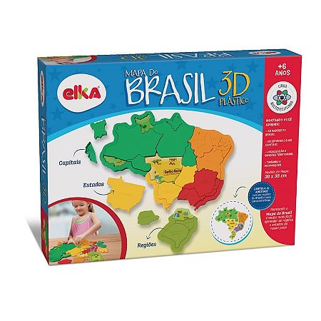 Mapa Brasil 3D Elka