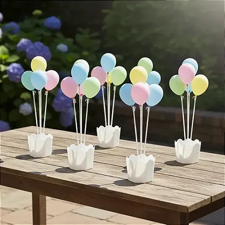 Suporte Balao Cachepot 5 Hastes Branco - Rt Brasi