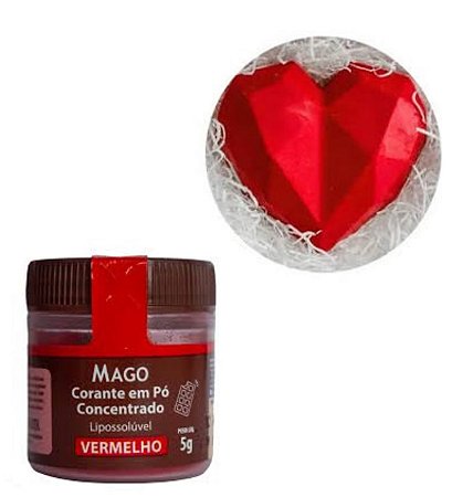 CORANTE EM PÓ PARA CHOCOLATE 5G VERMELHO - MAGO