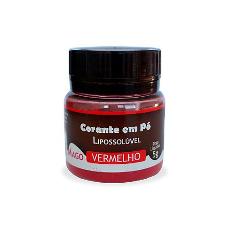 CORANTE EM PÓ PARA CHOCOLATE 5G VERMELHO - MAGO