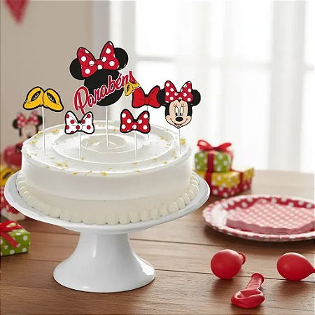 Topo Bolo Minnie Mouse - Regina