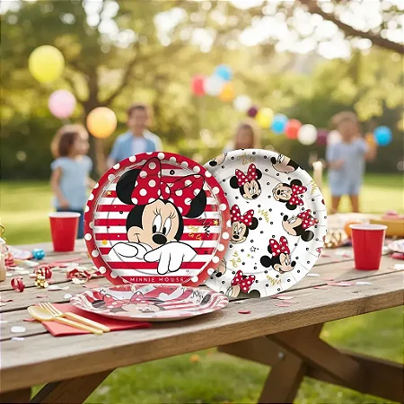 Prato 18 Centímetros Minnie Mouse c/8 - Regina