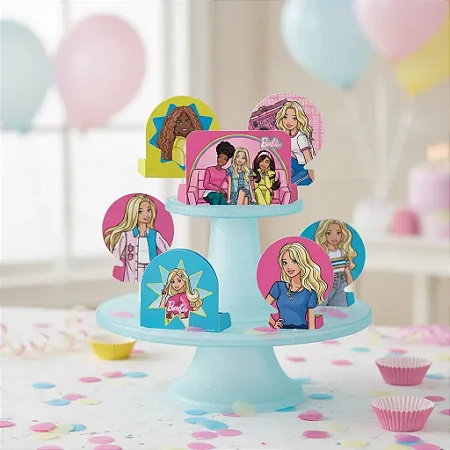 Decoração Mesa Barbie c/8 - Festcolor