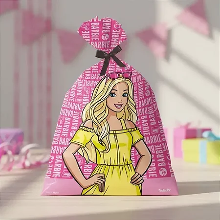 Sacola Plástica Barbie c/8 - Festcolor