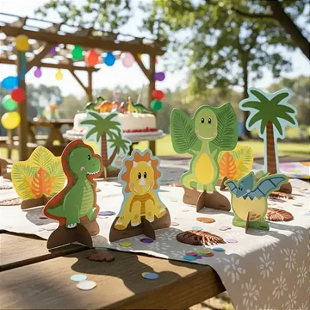 Decoração Mesa Dino Baby c/8 - Festcolor