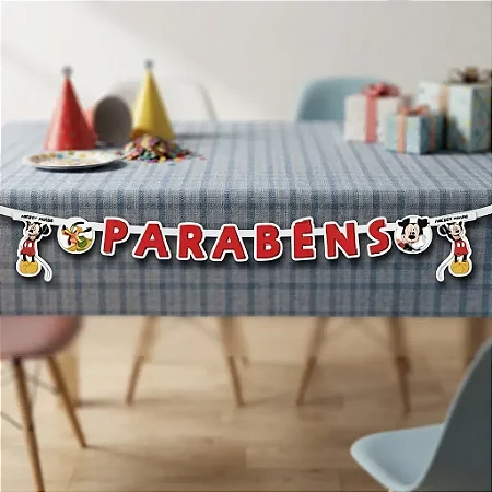Faixa Parabens Mickey Mouse - Regina