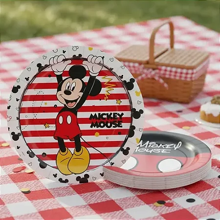 Prato 18 Centímetros Mickey Mouse c/8 - Regina