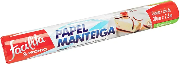 PAPEL MANTEIGA 30CMX7,5M - FACILITA