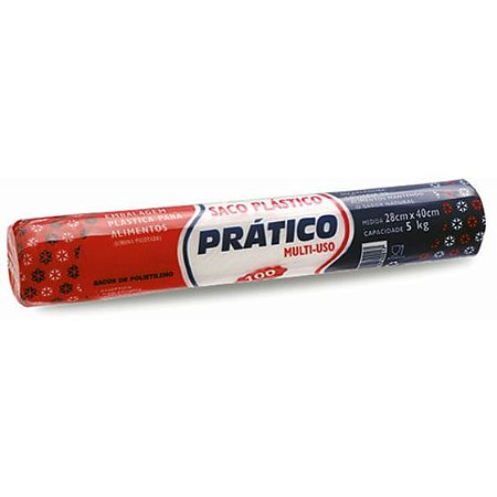 SACO PLÁSTICO PRÁTICO 28X40CM C/100 - THERMOPRAT