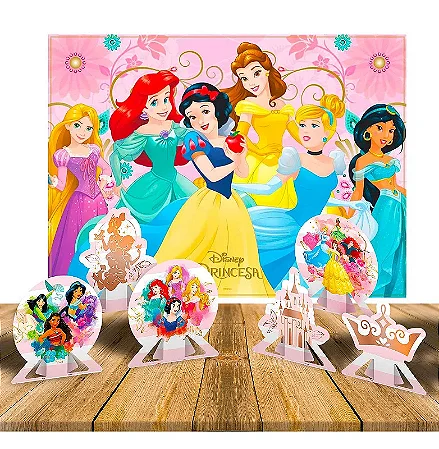 Decoração Mesa Princesas Disney c/6 - Regina