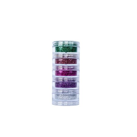 PO GLITTER C/5 CORES SECUNDARIAS - ROSTINHO PINTADO